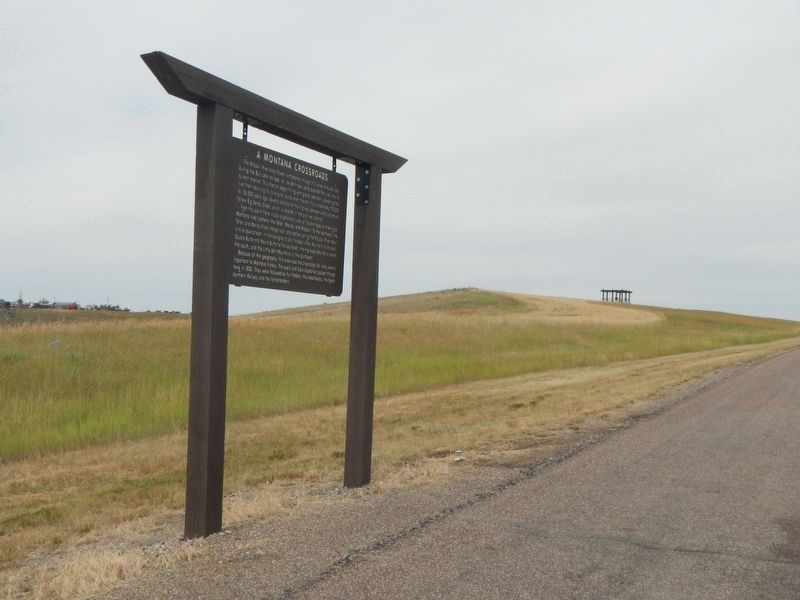 A Montana Crossroads Marker. Click for full size. A Montana Crossroads Marker image. Click for full size.