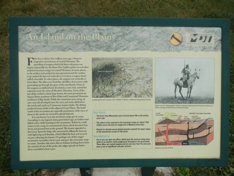 An Island on the Plains Marker image. Click for full size.
