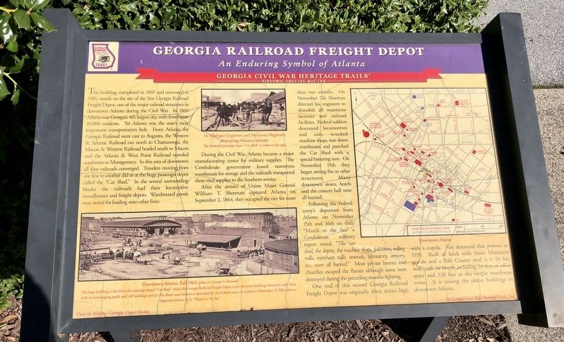Georgia Railroad Freight Depot Marker image. Click for full size.