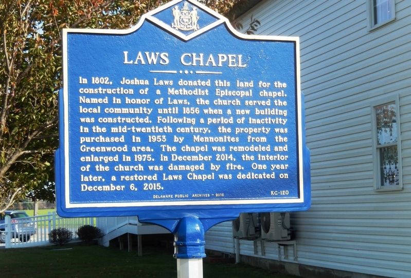 Laws Chapel Marker image. Click for full size.