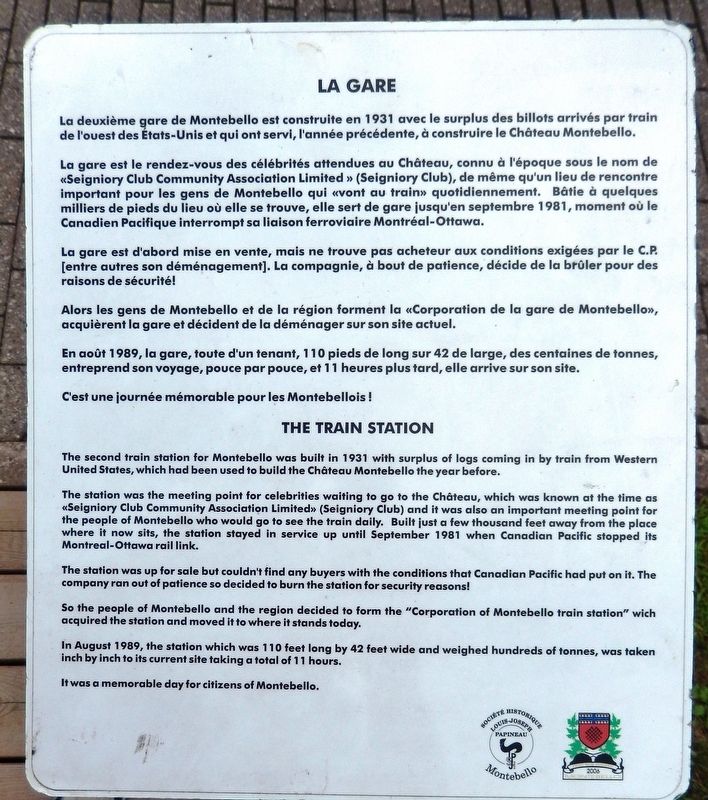 Le Gare / Train Station Marker image. Click for full size.