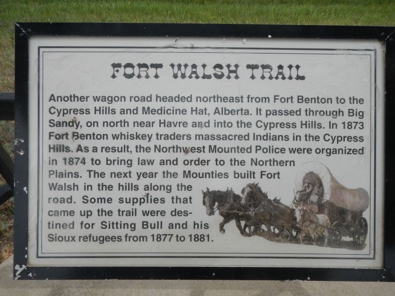 Fort Walsh Trail Marker image. Click for full size.