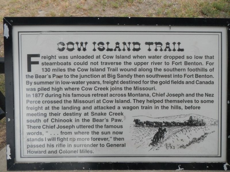 Cow Island Trail Marker image. Click for full size.