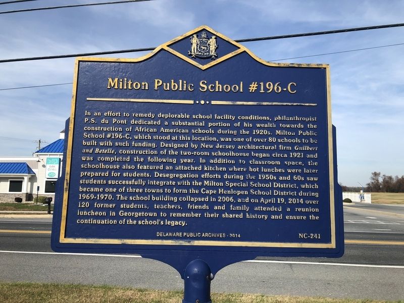 Milton Public School #196-C Marker image. Click for full size.