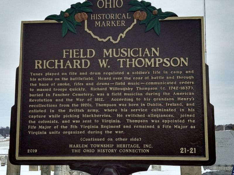 Field Musician Richard W. Thompson Marker image. Click for full size.