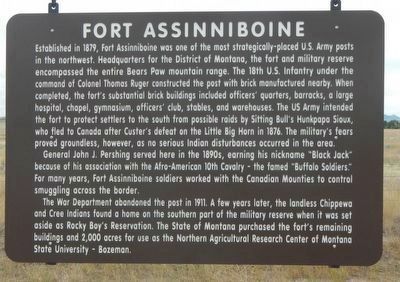 Fort Assinniboine Marker image. Click for full size.