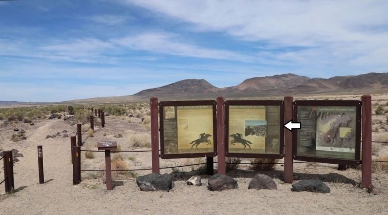 What Are Those Rocks Out There? Marker<br>(<i>wide view  middle panel at trailhead kiosk</i>) image. Click for full size.