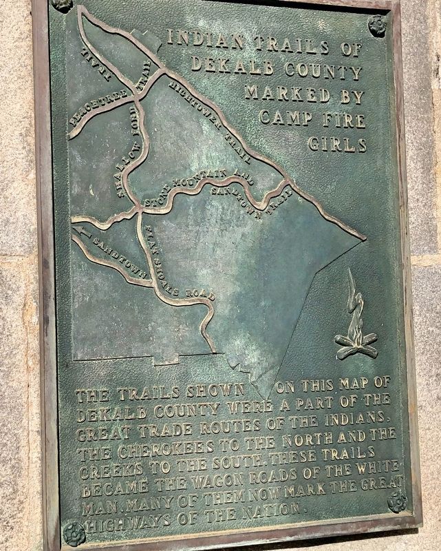 Indian Trails of Dekalb County Marker. Click for full size. Indian Trails of Dekalb County Marker image. Click for full size.