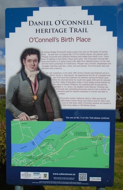 O'Connell's Birth Place Marker image. Click for full size.