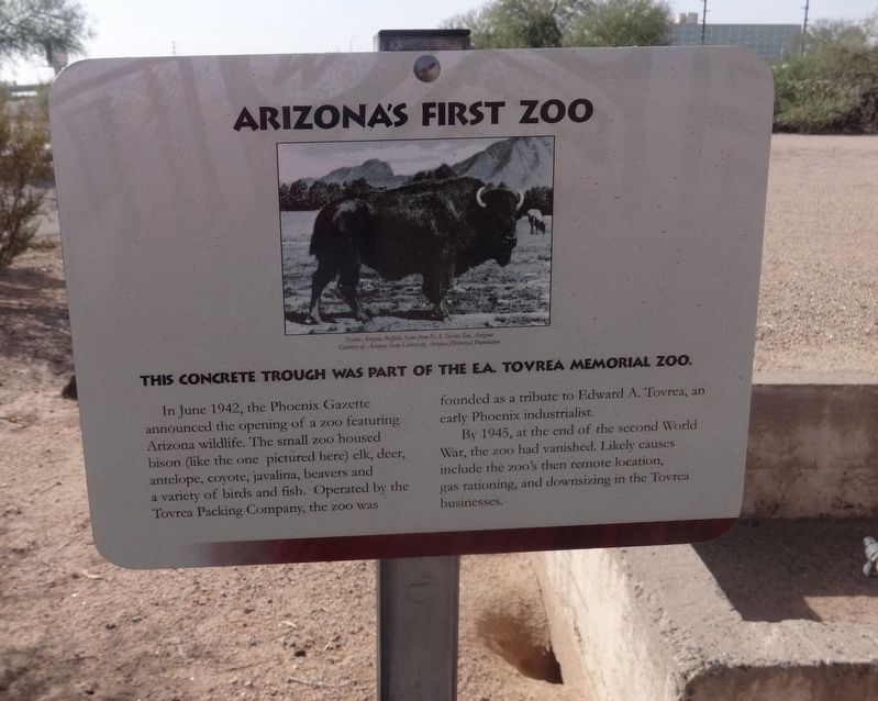 Arizona's First Zoo Marker image. Click for full size.