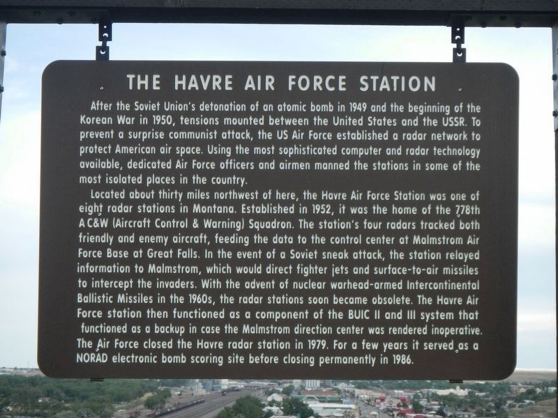 Havre Air Force Station Marker image. Click for full size.