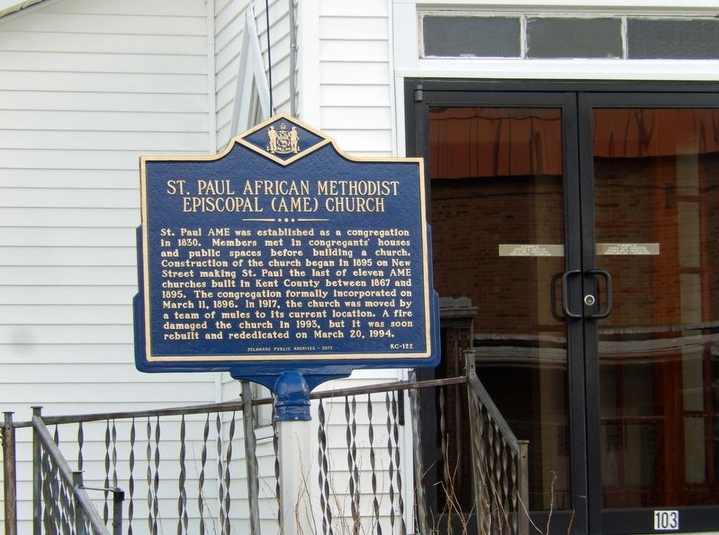 St. Paul African Methodist Episcopal (AME) Church Marker image. Click for full size.