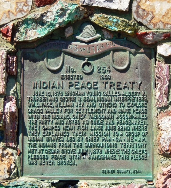 Indian Peace Treaty Marker image. Click for full size.