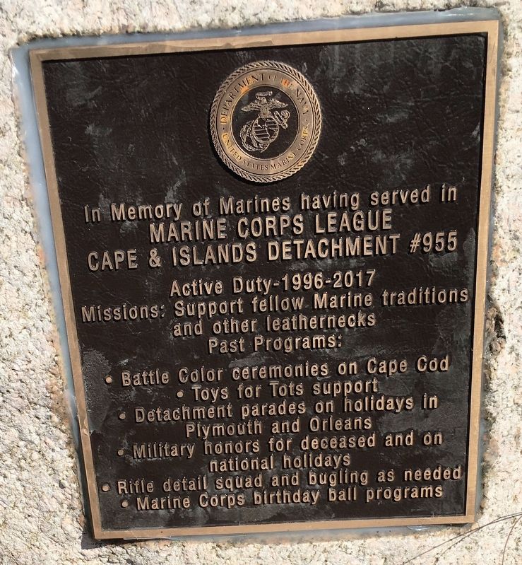 Marine Corps League Cape & Islands Detachment #955 Marker image. Click for full size.