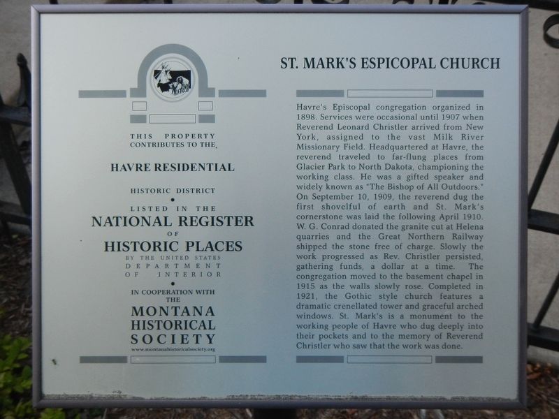St. Mark's Episcopal Church Marker image. Click for full size.