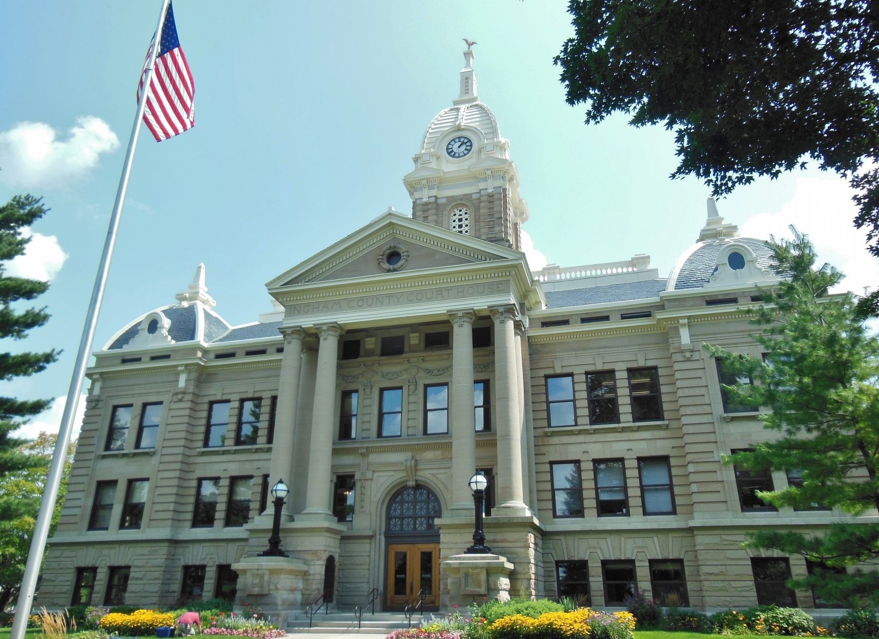 Ingham County Courthouse (<i>view from near marker</i>) image. Click for full size.