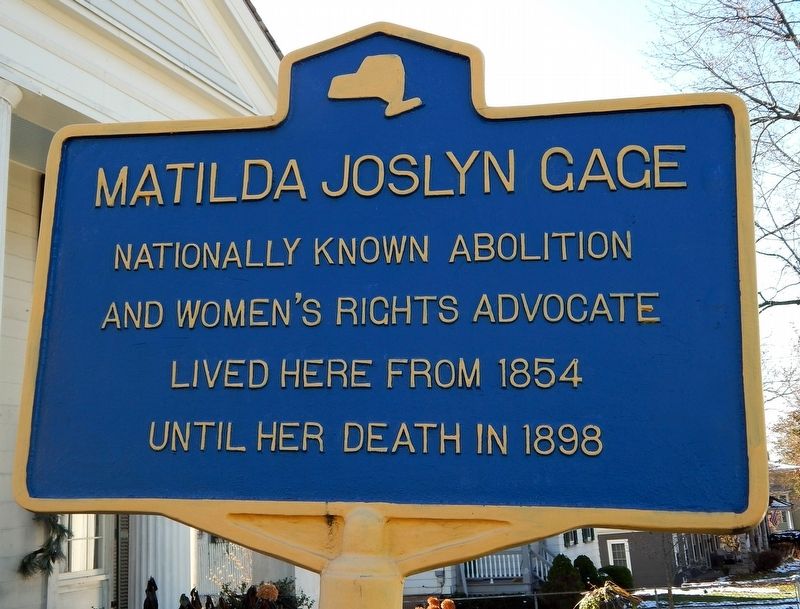 Matilda Joslyn Gage Marker image. Click for full size.