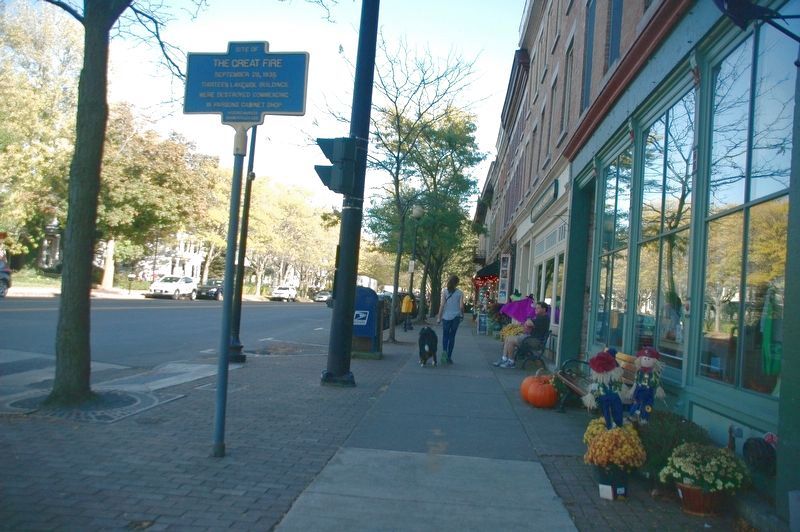 Site of The Great Fire Marker. Click for full size. Site of The Great Fire Marker image. Click for full size.