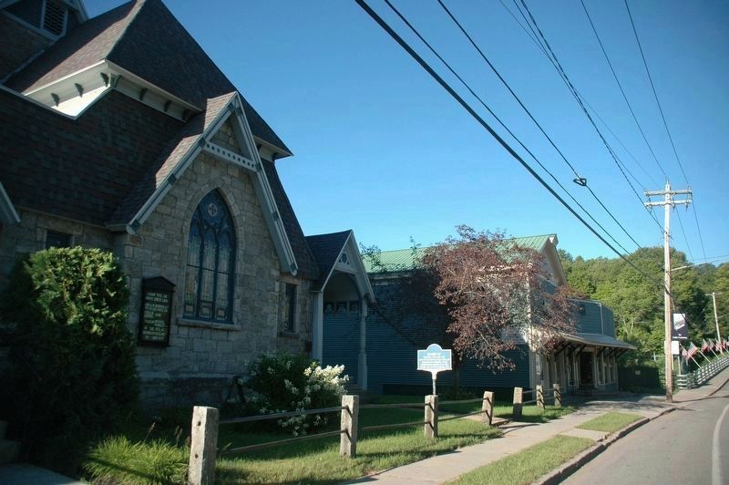 Church Of Rockwell Falls and Marker image. Click for full size.