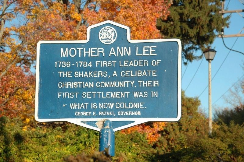 Mother Ann Lee Marker image. Click for full size.