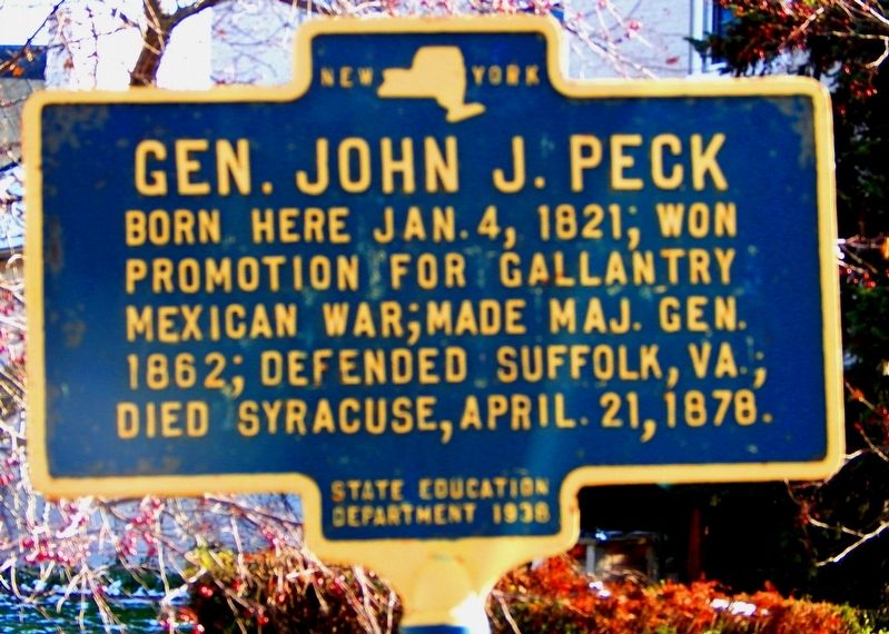 Gen. John J. Peck Marker image. Click for full size.