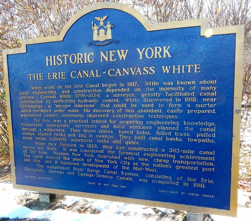 The Erie Canal - Canvass White Marker image. Click for full size.