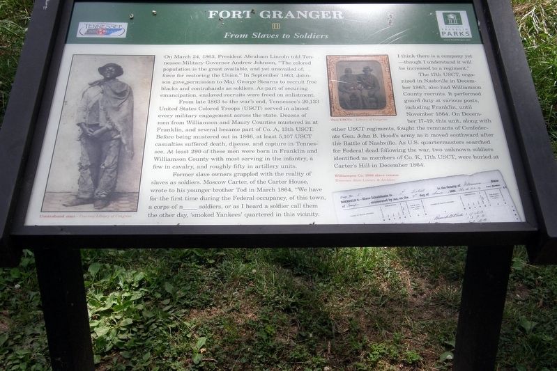 Fort Granger Marker image. Click for full size.