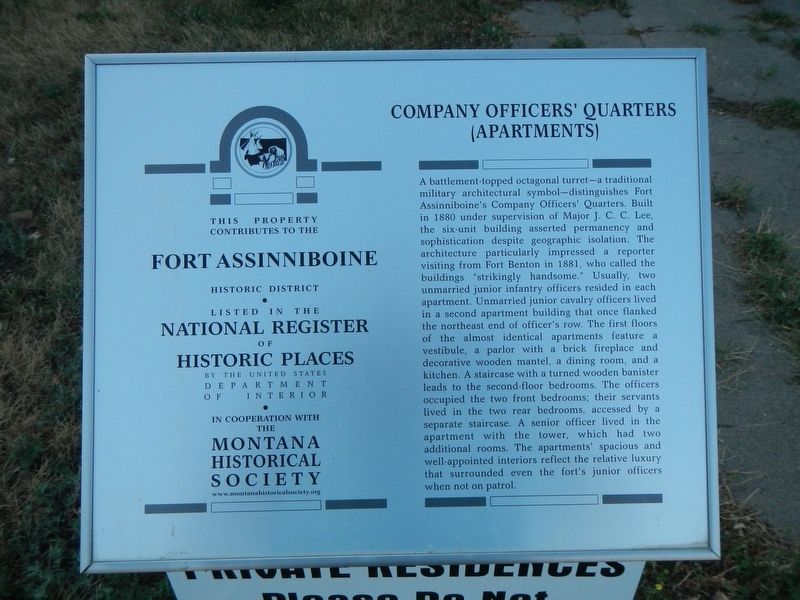 Company Officers' Quarters (Apartments) Marker image. Click for full size.
