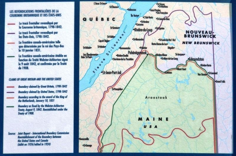 Marker detail: Canada-USA Border History image. Click for full size.