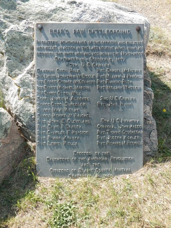 Bear's Paw Battleground Memorial image. Click for full size.