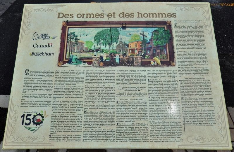 Des ormes et des hommes / Elms and Men Marker image. Click for full size.