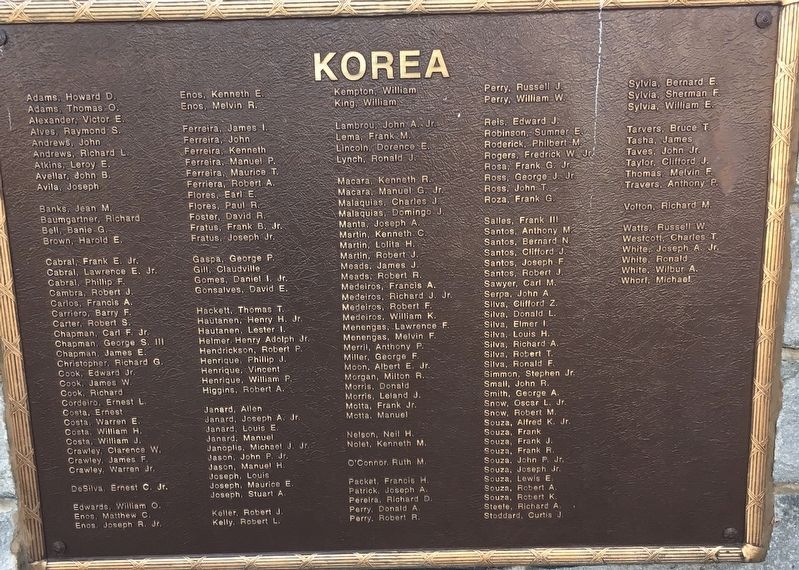 Korea (center right) Plaque image. Click for full size.
