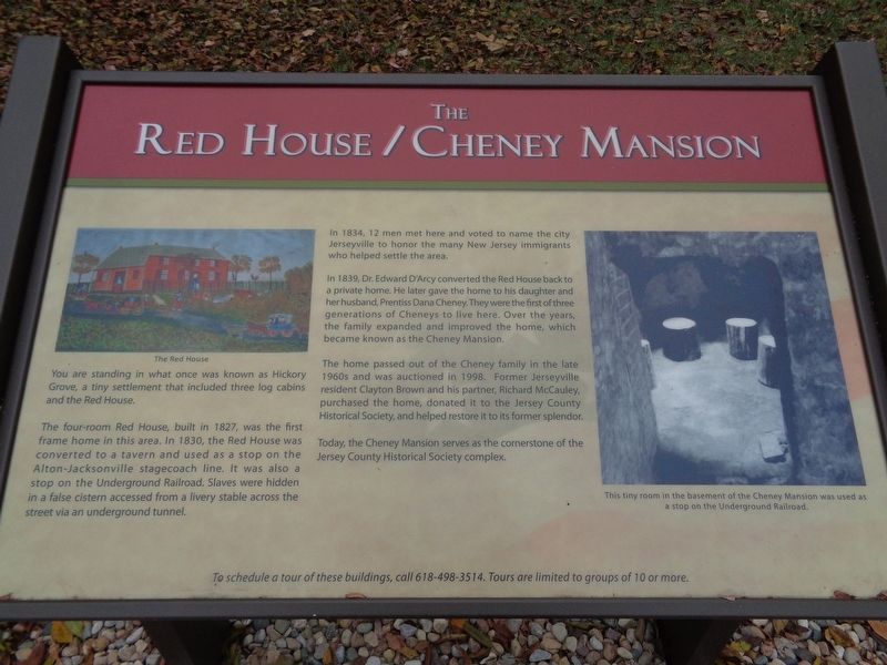 The Red House/Cheney Mansion Marker image. Click for full size.