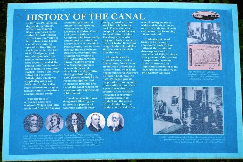History of the Canal Marker image. Click for full size.