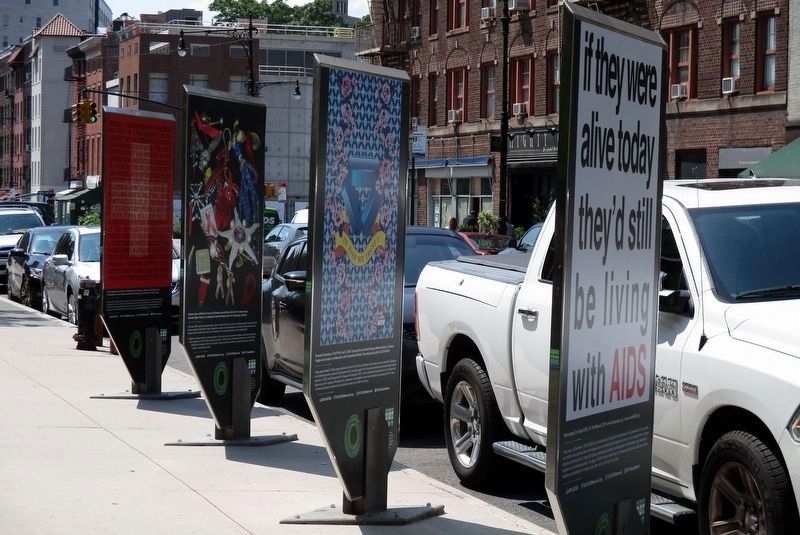 AIDS Awareness art at the street. Click for full size. AIDS Awareness art at the street image. Click for full size.