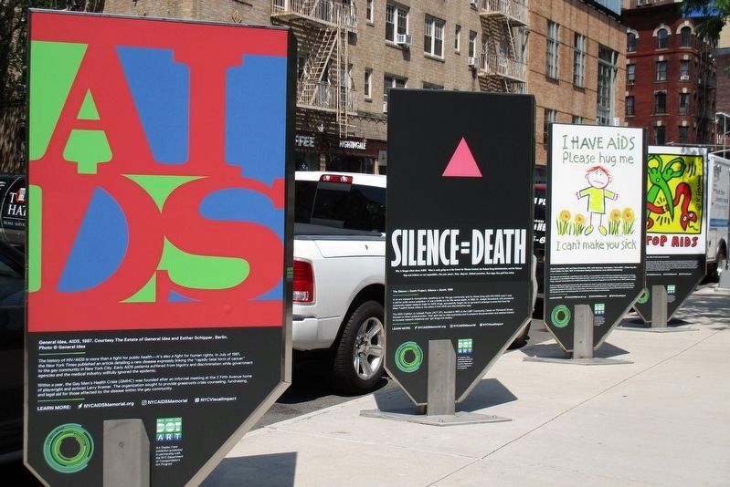 AIDS Awareness art at the street. Click for full size. AIDS Awareness art at the street image. Click for full size.