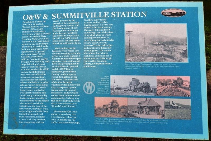 O&W & Summitville Station Marker image. Click for full size.