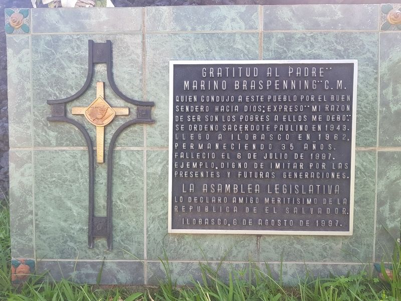 Father Marino Braspenning Marker. Click for full size. Father Marino Braspenning Marker image. Click for full size.