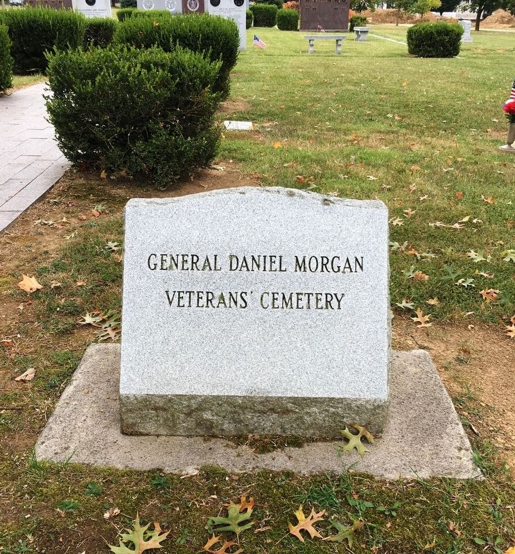 General Daniel Morgan Veterans Cemetery marker. Click for full size. General Daniel Morgan Veterans Cemetery marker image. Click for full size.