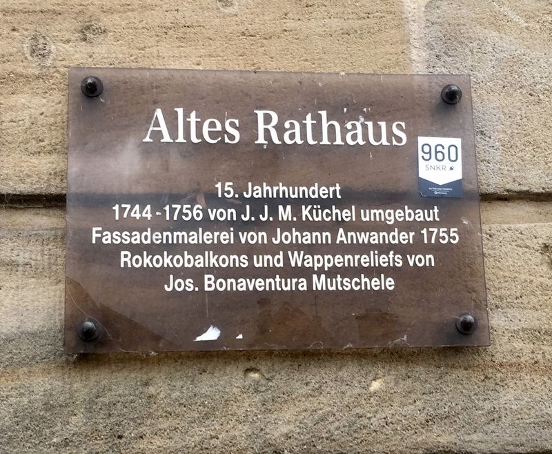 Altes Rathaus / Old City Hall Marker image. Click for full size.