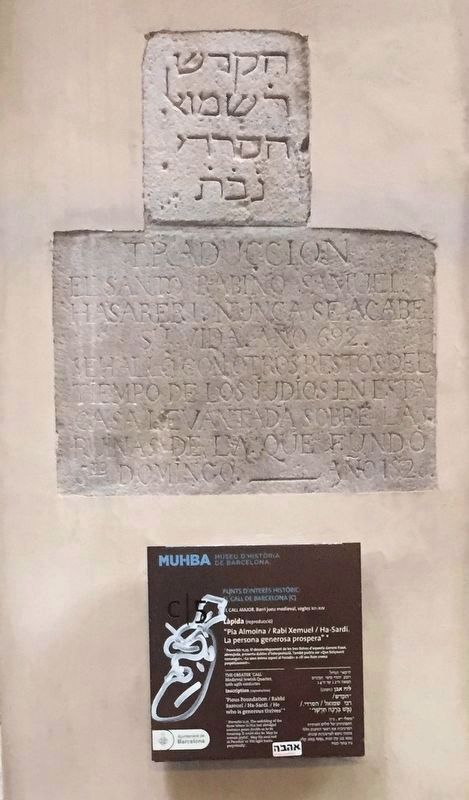 El Call: Rabbi Samuel Ha-Sardi Stone Marker image. Click for full size.
