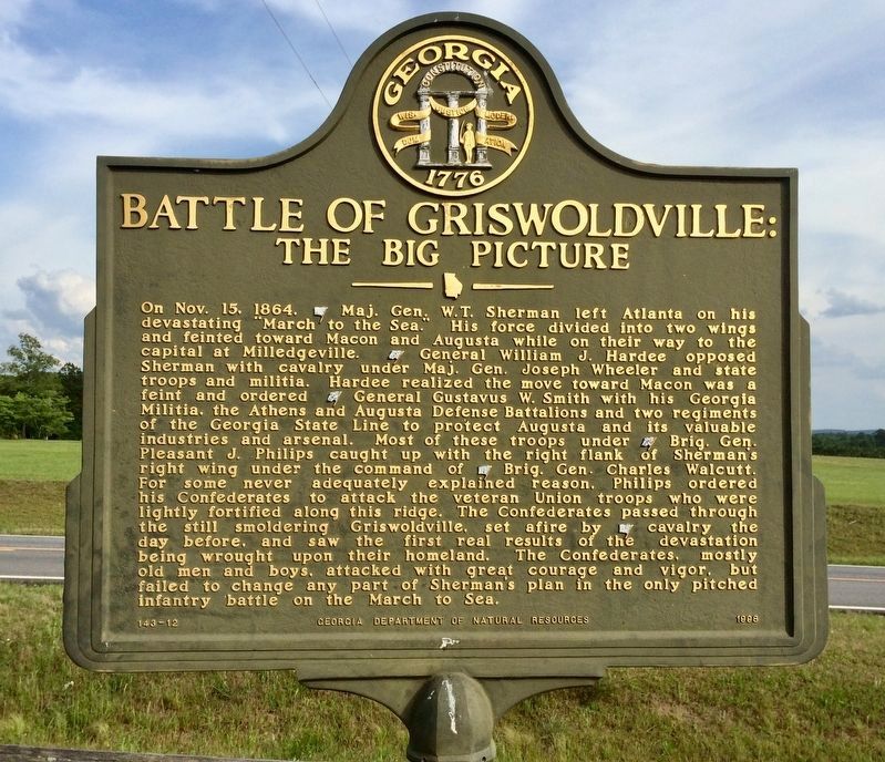 Battle of Griswoldville: Marker image. Click for full size.