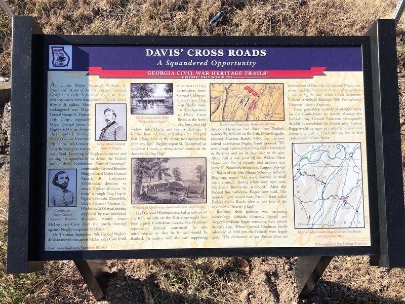Davis Cross Roads Marker image. Click for full size.