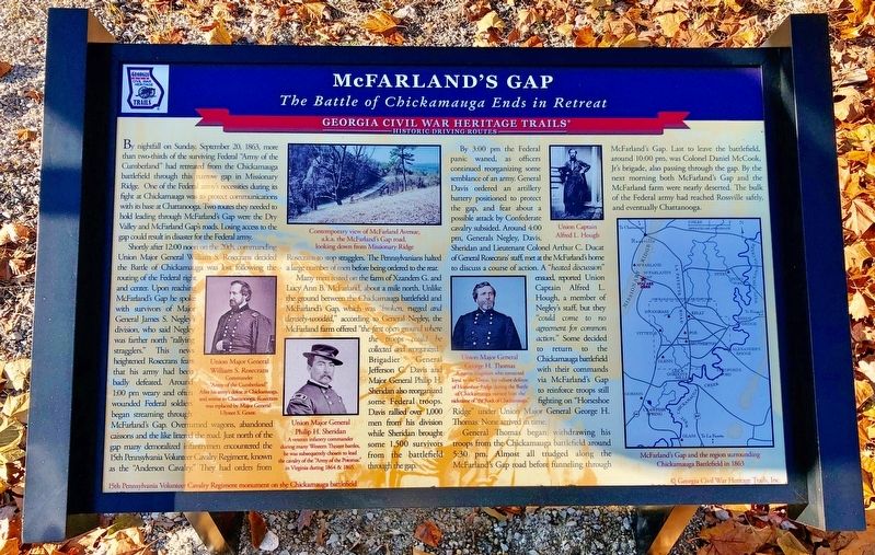 McFarland's Gap Marker. Click for full size. McFarland's Gap Marker image. Click for full size.