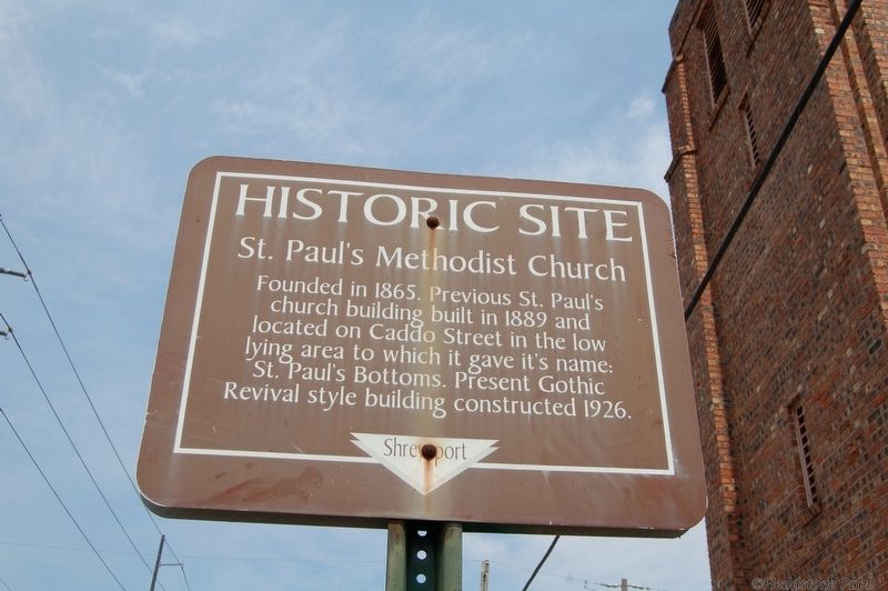 St. Paul's Methodist Church Marker. Click for full size. St. Paul's Methodist Church Marker image. Click for full size.