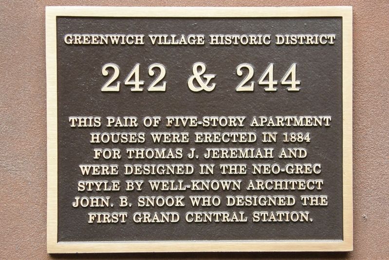 242 & 244 West 4th Street Marker. Click for full size. 242 & 244 West 4th Street Marker image. Click for full size.