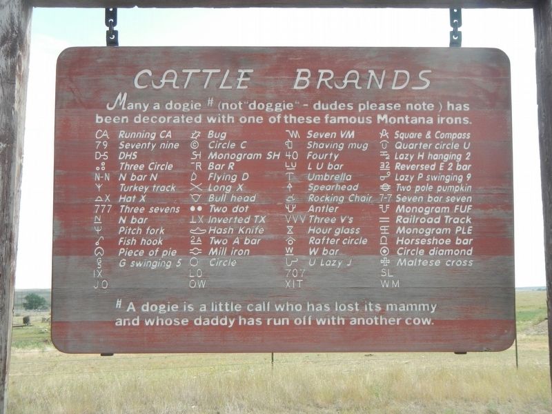 Cattle Brands Marker image. Click for full size.
