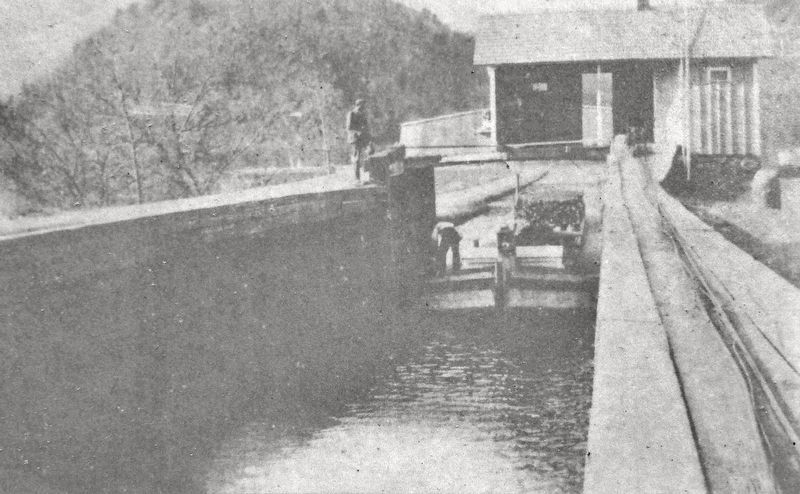 Marker detail: Lock No. 51, the "Pie Lock" image. Click for full size.