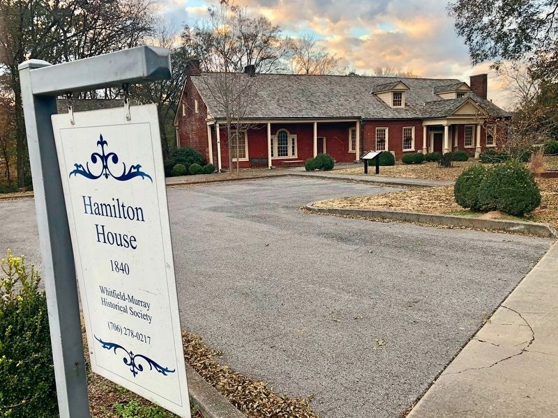 Hamilton House and the marker are in the background. image. Click for full size.