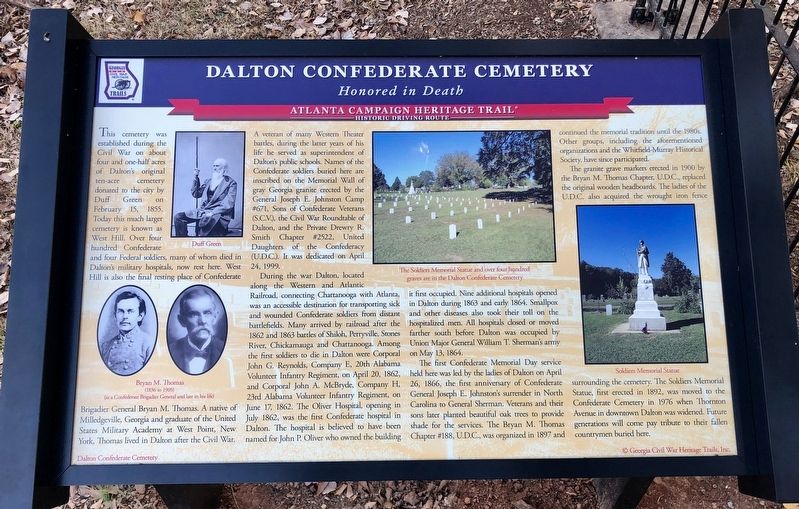 Dalton Confederate Cemetery Marker image. Click for full size.